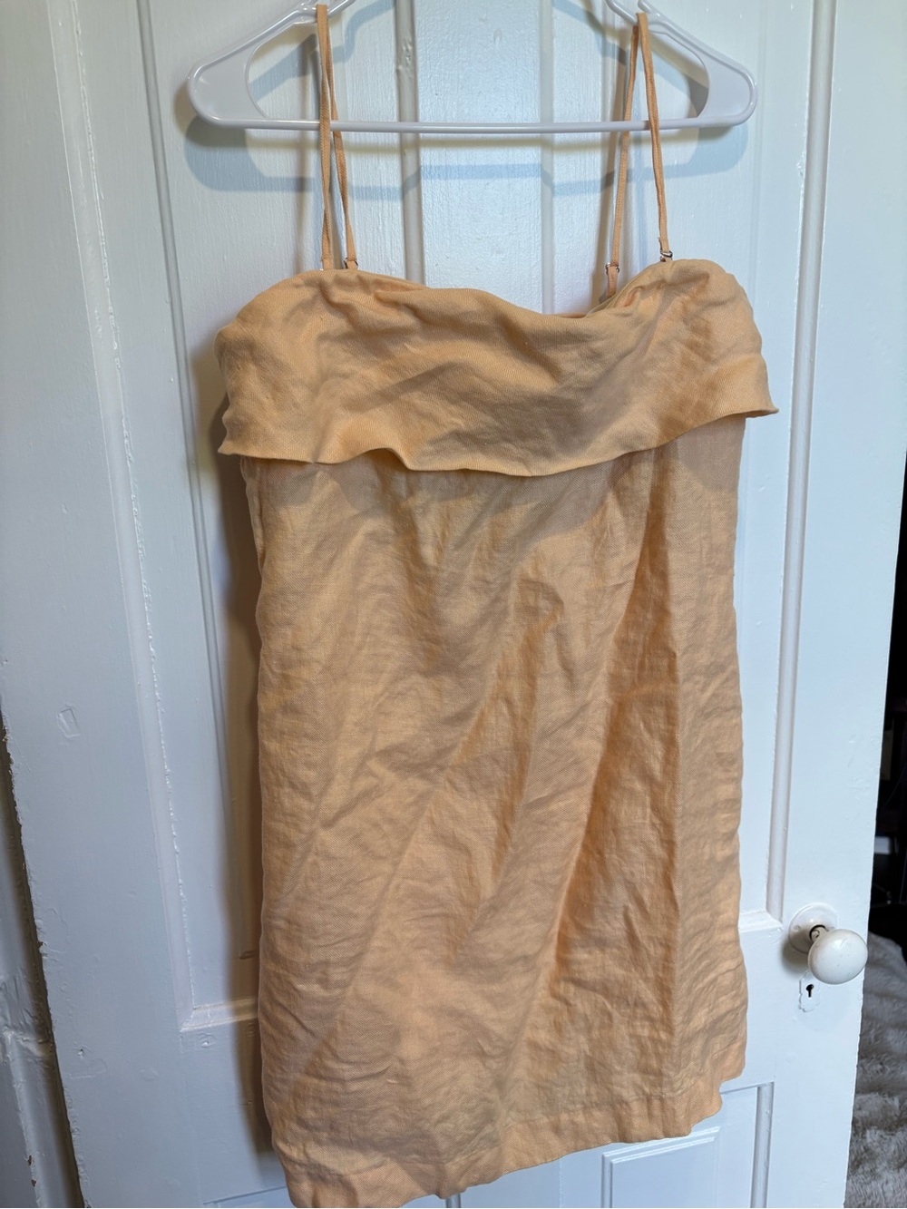 Light Orange Spaghetti Strap Summer Dress